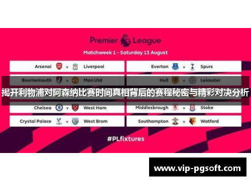 揭开利物浦对阿森纳比赛时间真相背后的赛程秘密与精彩对决分析